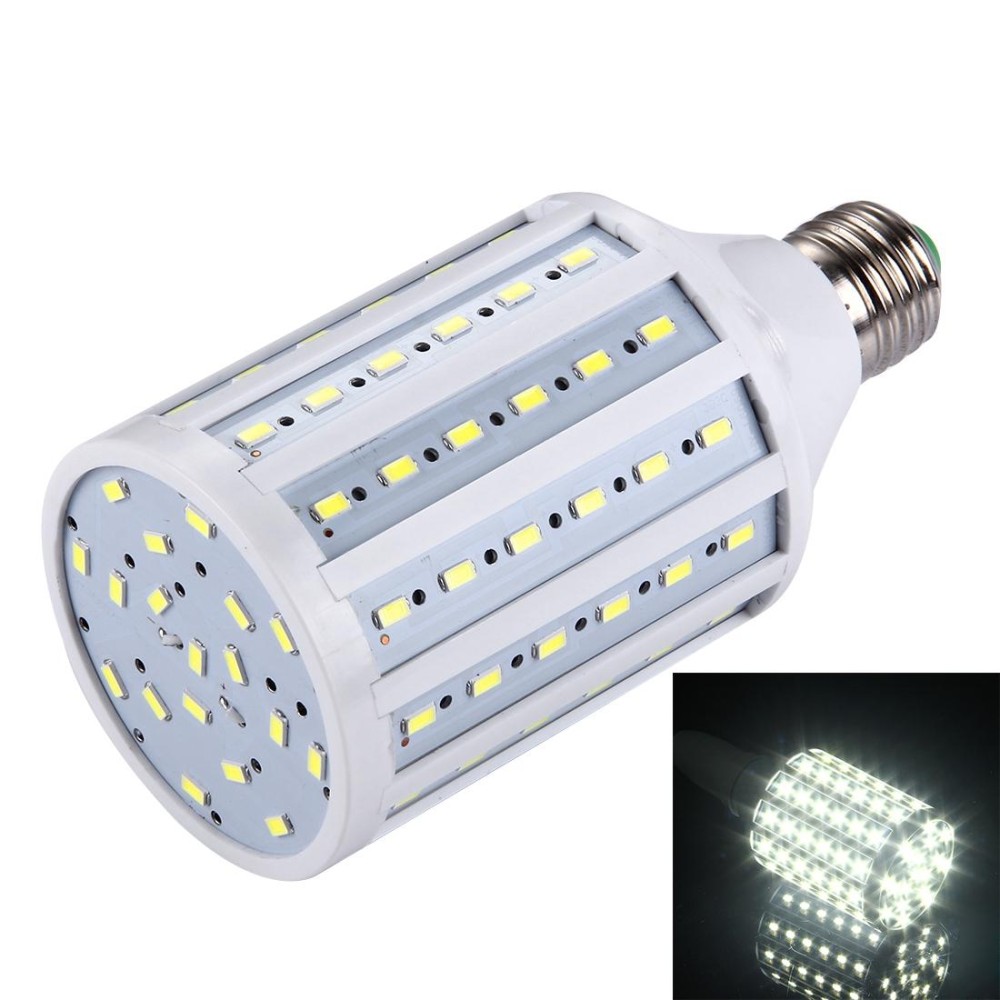 25W PC Case Corn Light Bulb, E27 2200LM 90 LED SMD 5730, AC 85-265V(White Light)