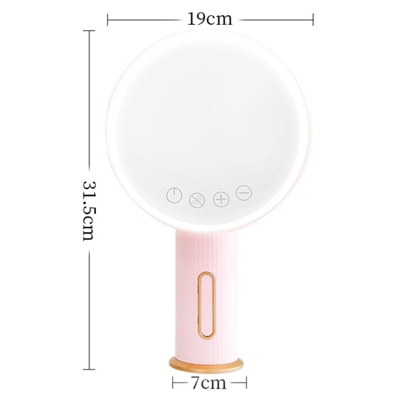 Smart LED Desktop Makeup Mirror with Fill Light, Three Light Colors (Pink)