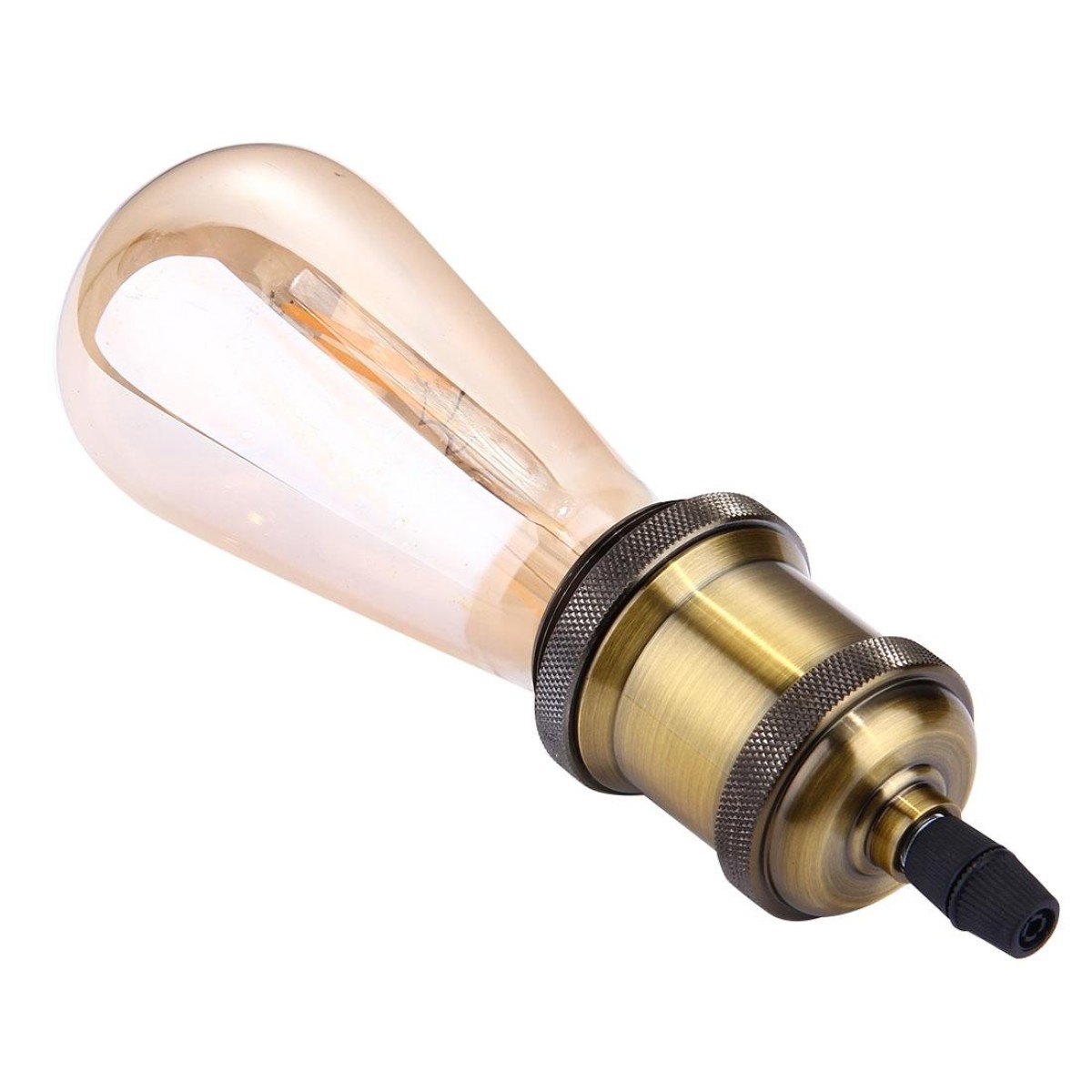 E27 Retro Vintage Screw Bulb Base Lamp Bulb Holder, Not Included Light Bulb, AC 85-265V(Gold)