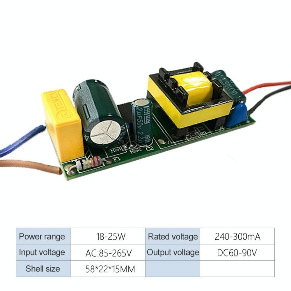 18-25W LED Driver Adapter Isolated Power Supply AC 85-265V to DC 60-90V