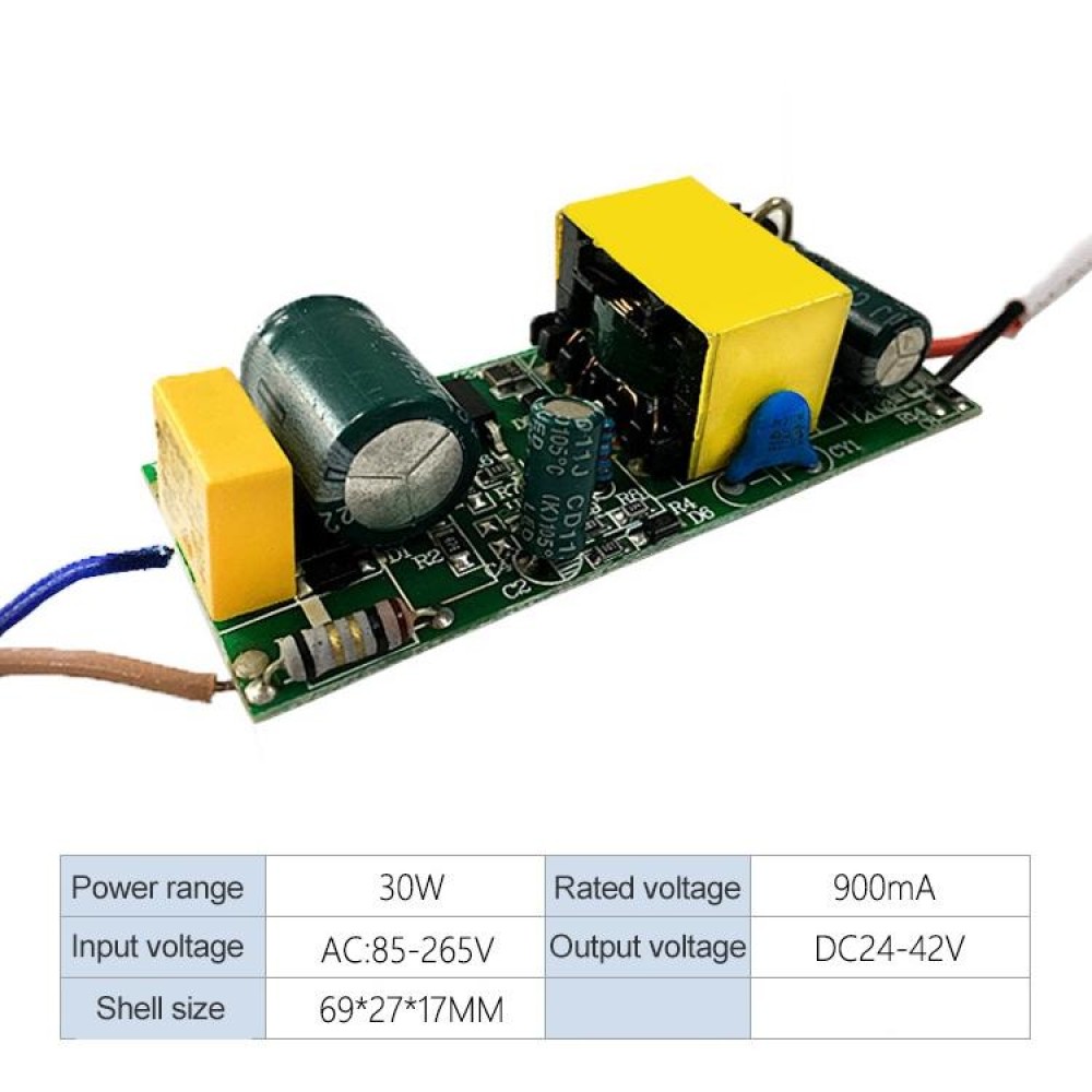 30W LED Driver Adapter Isolated Power Supply AC 85-265V to DC 24-42V