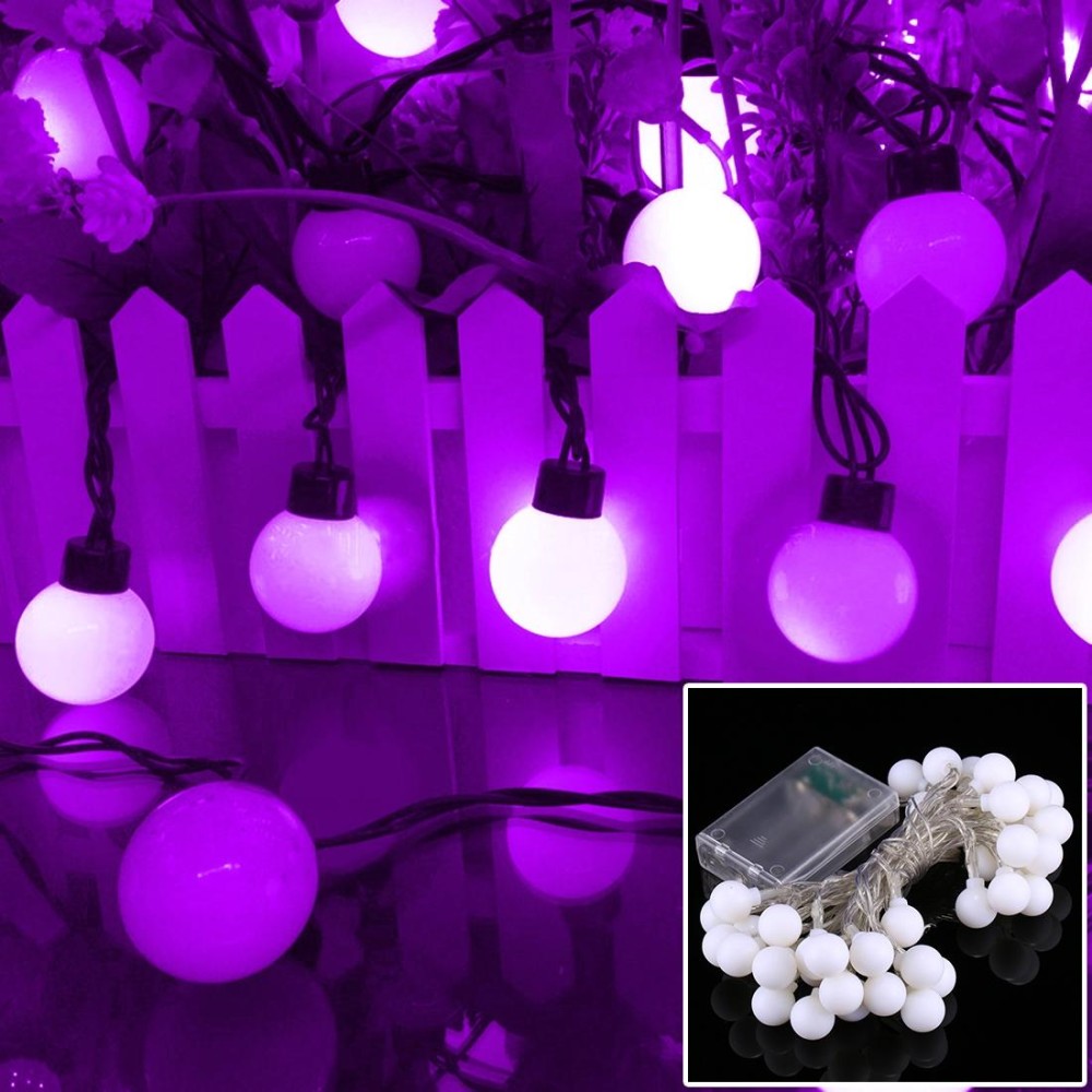 4m LED Decoration Light, 40 LEDs 3 x AA Batteries Powered String Light with 3-Modes, DC 4.5V(Purple Light)