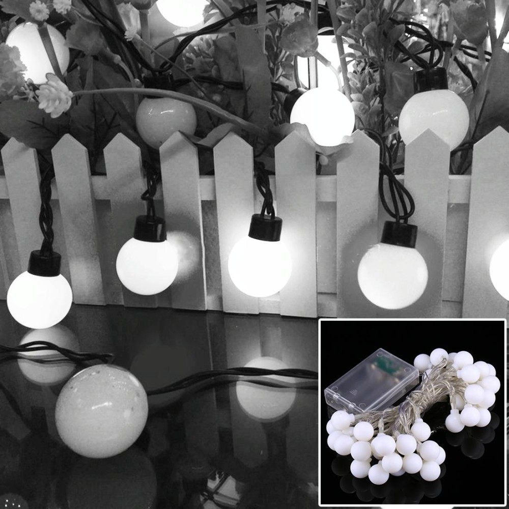 4m LED Decoration Light, 40 LEDs 3 x AA Batteries Powered String Light with 3-Modes, DC 4.5V(White Light)