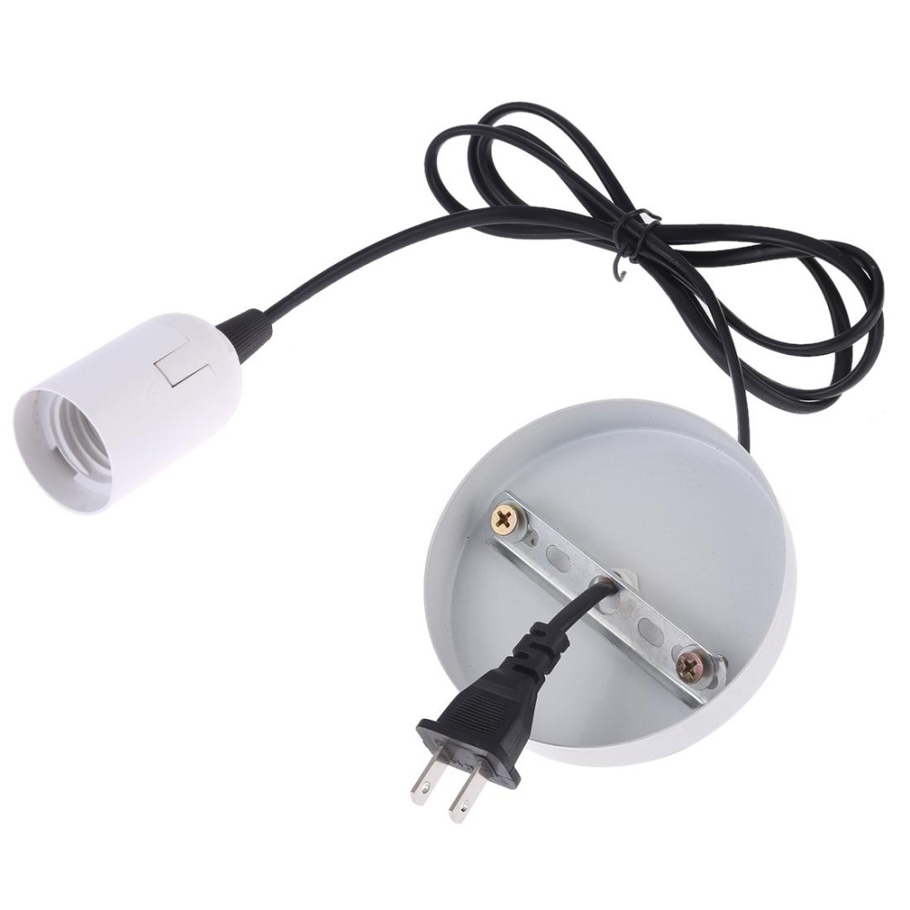 E27 Wire Cap Lamp Holder Chandelier Power Socket with Base & 1.5m Extension Cable, US Plug