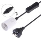 E27 Wire Cap Switch Lamp Holder Chandelier Power Socket with 1.2m Extension Cable, AU Plug(White)