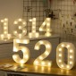 Digit 0 Shape Decoration Light, Dry Battery Powered Warm White Standing Hanging Holiday Light