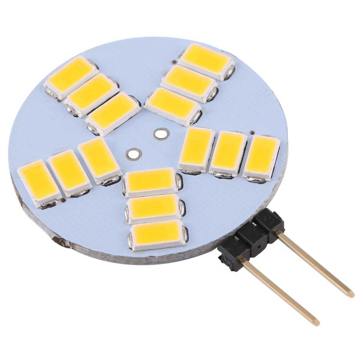 G4 15 LEDs SMD 5730 400LM 2800-3200K Stepless Dimming Energy Saving Light Pin Base Lamp Bulb, DC 12V(Warm White)