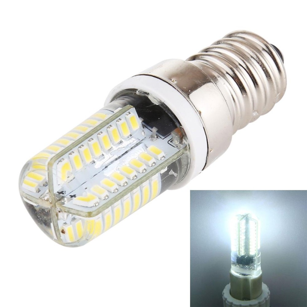 E14 SMD 3014 64 LEDs Dimmable LED Corn Light, AC 220V (White Light)