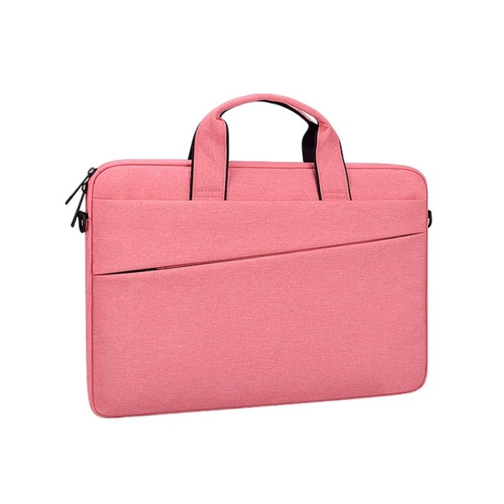 ST03S 13.3 inch Double Side Pockets Wearable Oxford Cloth Soft Handle Portable Laptop Tablet Bag(Pink)