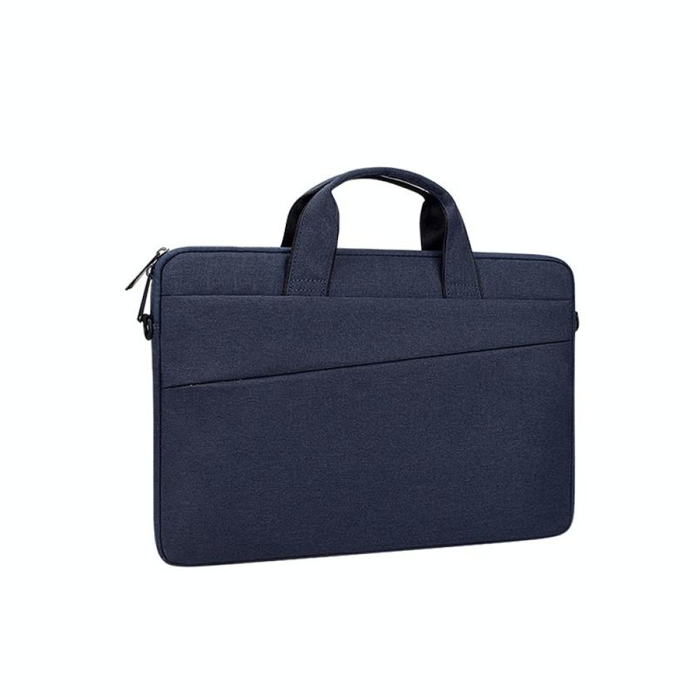 ST03S 13.3 inch Double Side Pockets Wearable Oxford Cloth Soft Handle Portable Laptop Tablet Bag(Navy Blue)