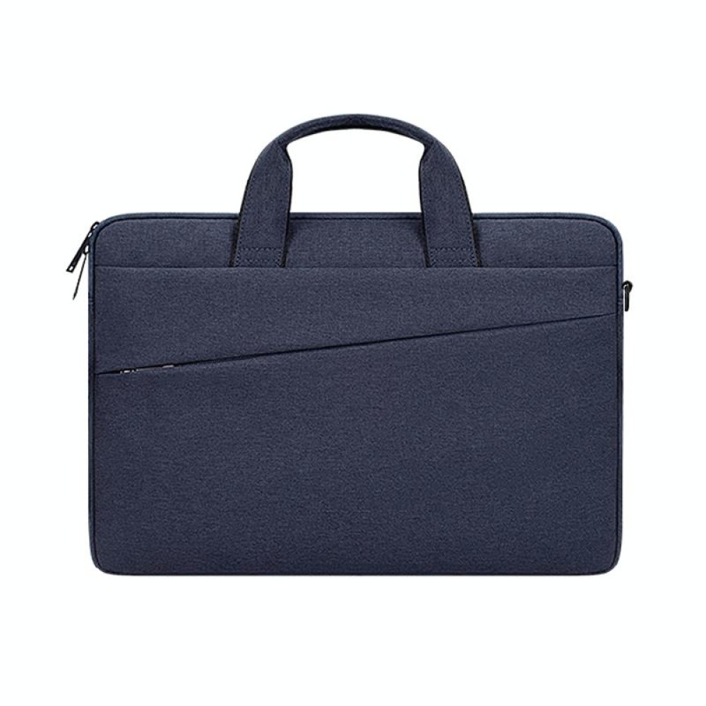 ST03S 13.3 inch Double Side Pockets Wearable Oxford Cloth Soft Handle Portable Laptop Tablet Bag(Navy Blue)