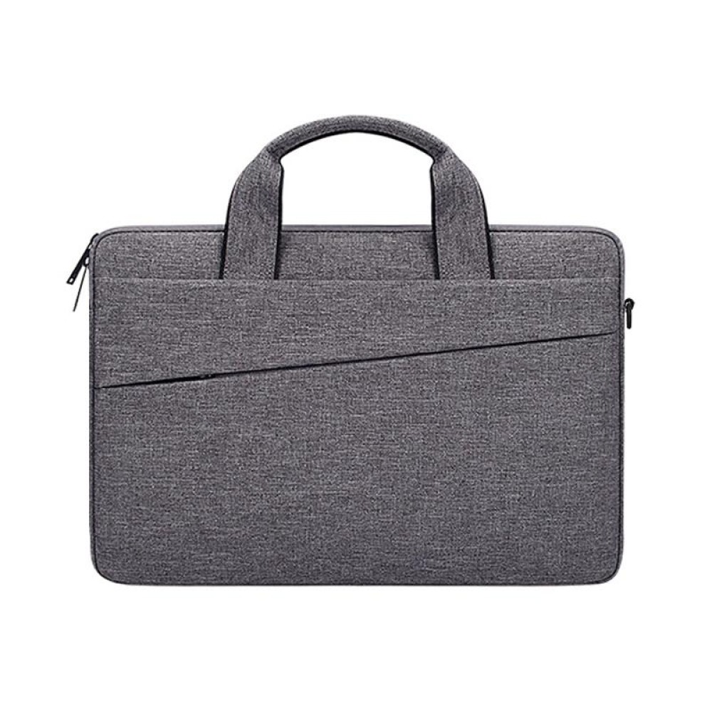 ST03S 15.4 inch Double Side Pockets Wearable Oxford Cloth Soft Handle Portable Laptop Tablet Bag(Deep Space Gray)