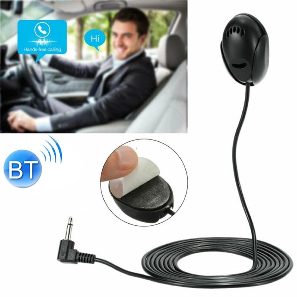 ZJ010MR Mono 3.5mm Angle Head Plug Car Navigation GPS Speaker External Paste Bluetooth Microphone, Length: 3m
