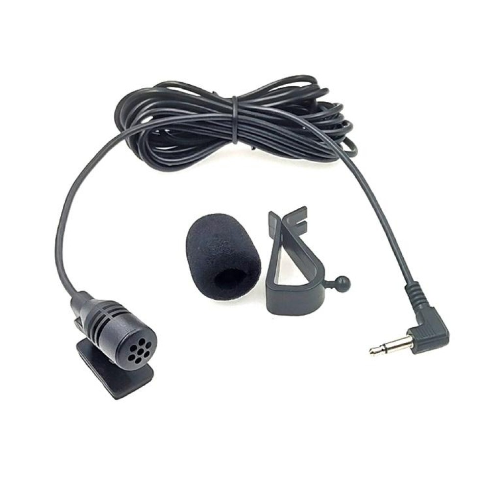 ZJ015MR Mono 3.5mm Angle Head Plug Car Navigation DVD External Paste Microphone, Length: 3m