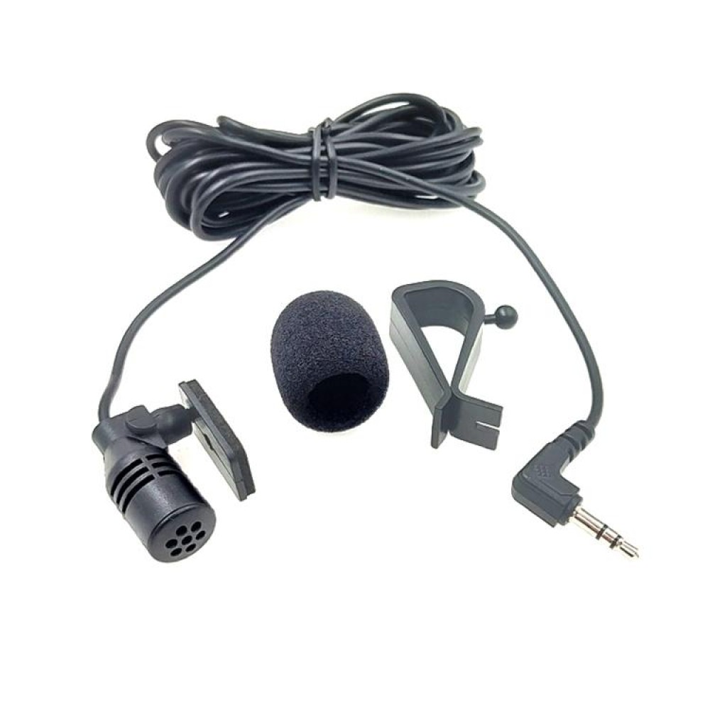 ZJ015MR Stereo 3.5mm Angle Head Plug Car Navigation DVD External Paste Microphone, Length: 3m