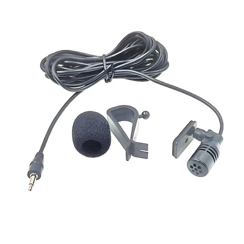 ZJ015MR Mono 3.5mm Straight Plug Car Navigation DVD External Paste Microphone, Length: 3m
