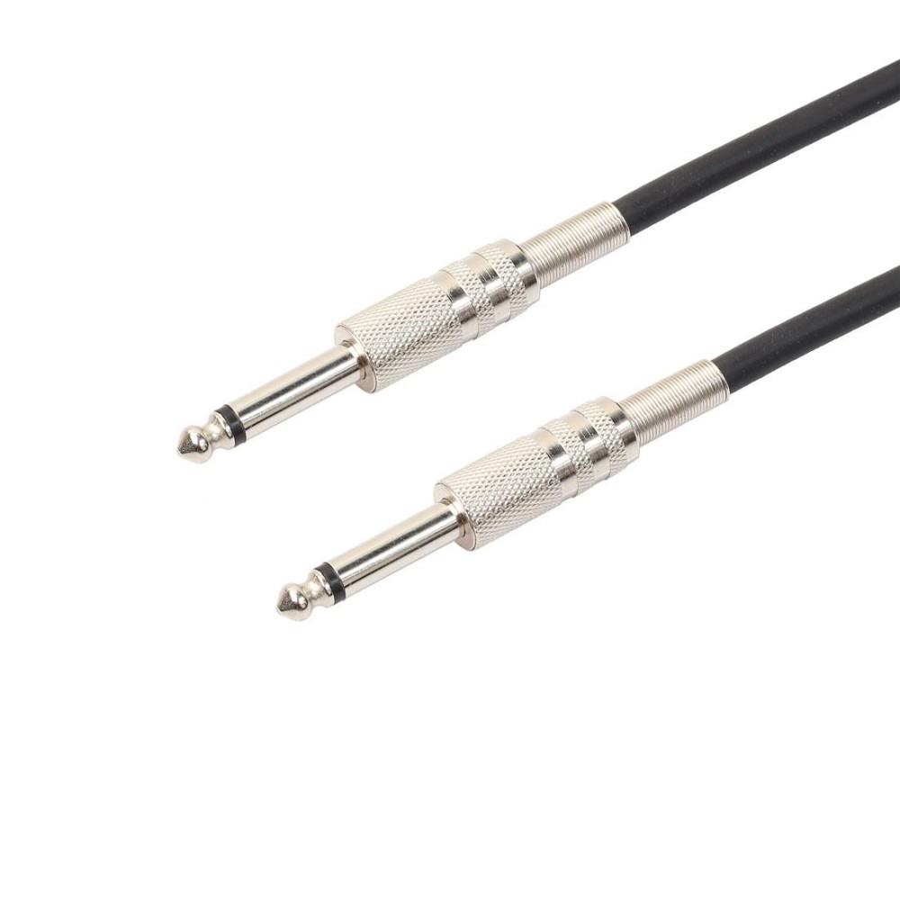 1.8m  1/4 inch (6.35mm) Male to Male Shielded Jack Mono Plugs Audio Patch Cable