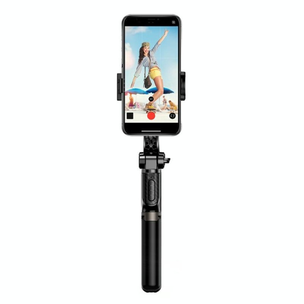 H202 Handheld Gimbal Stabilizer Foldable 3 in1 Bluetooth Remote Selfie Stick Tripod Stand for Smart Phone, Quad-Key Control