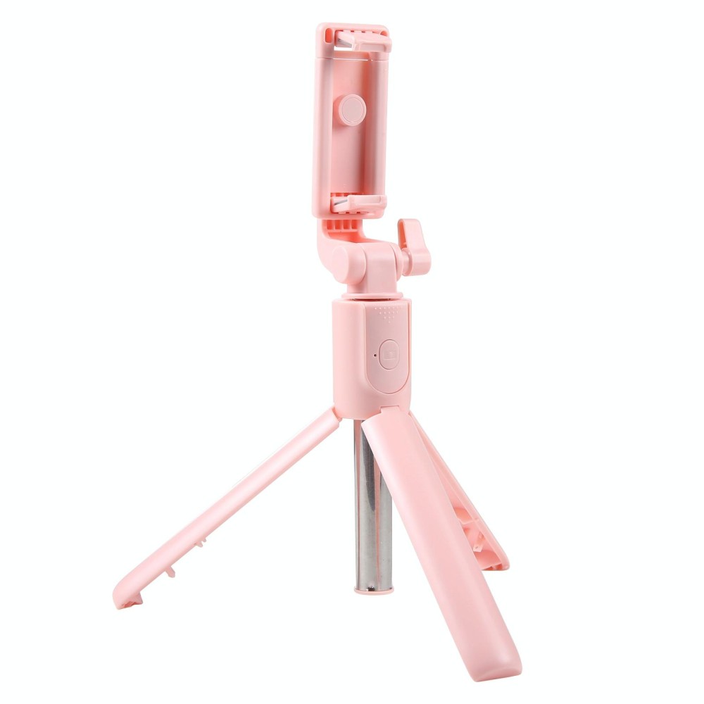 R1 Multifunctional Bluetooth Tripod Selfie Stick (Pink)