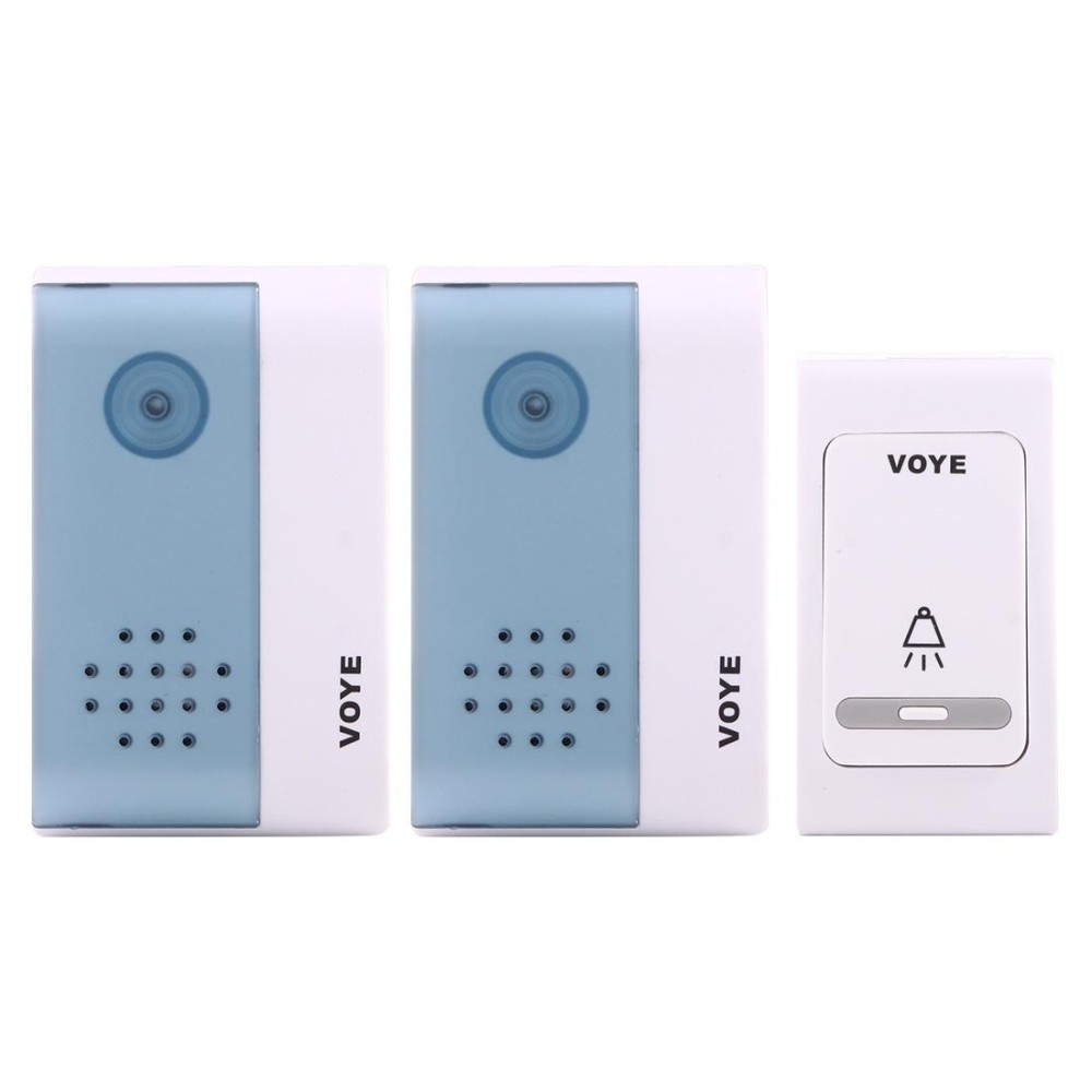 VOYE V004B2 Wireless Smart Music Home Doorbell with Dual Receiver, Remote Control Distance: 120m (Open Air)