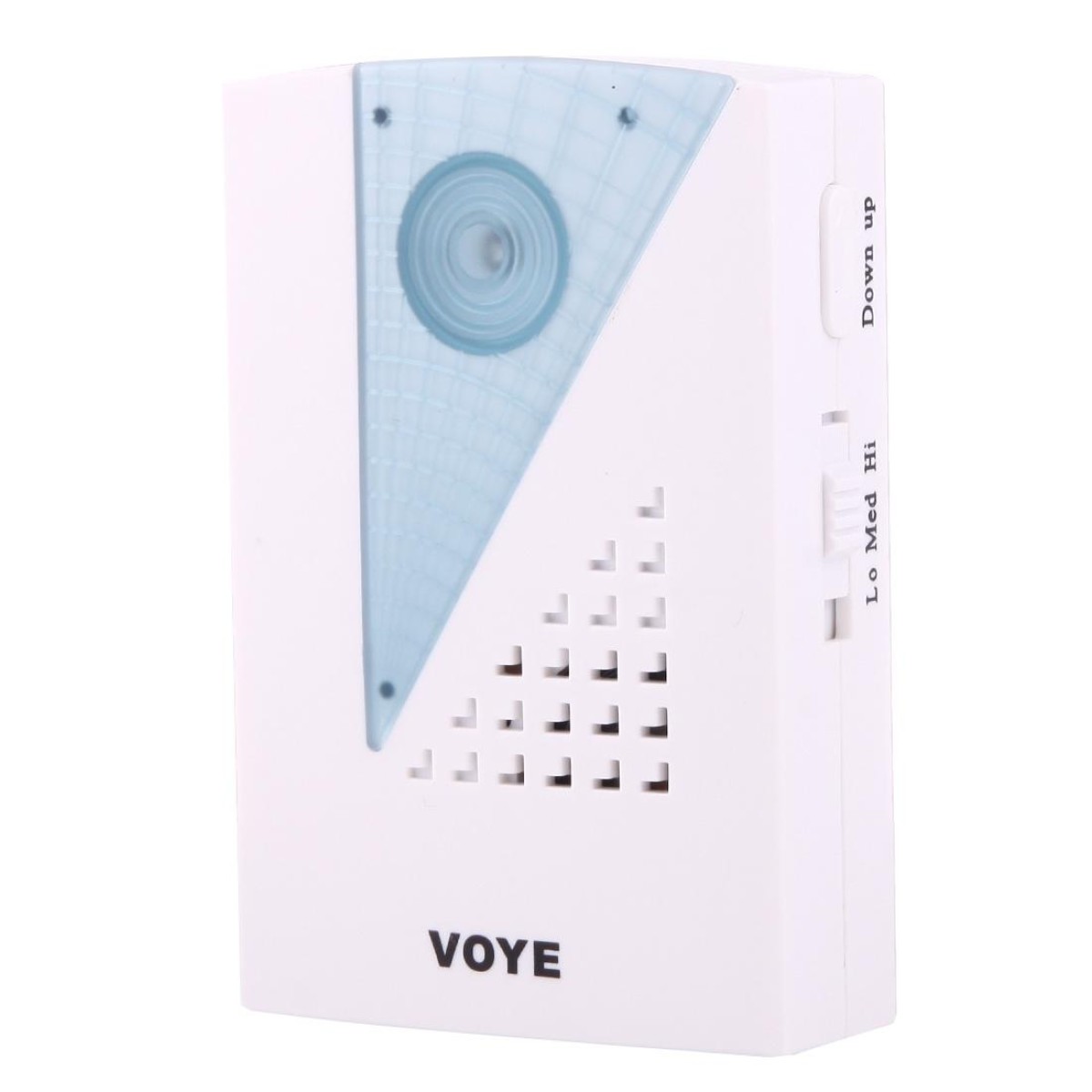 VOYE V001A2 Wireless Smart Music LED Home Doorbell with Dual Receiver, Remote Control Distance: 120m (Open Air)