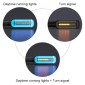 2 PCS D12V Motorcycle LED Waterproof Dynamic Blinker Side Lights Flowing Water Turn Signal Light without Handle (White Light)