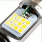 BA20D DC12V / 7.4W Motorcycle LED Headlight with 24LEDs SMD-3030 Lamp Beads (Yellow + White)