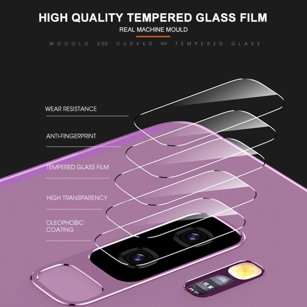 mocolo 0.15mm 9H 2.5D Round Edge Rear Camera Lens Tempered Glass Film for Galaxy S9(Transparent)
