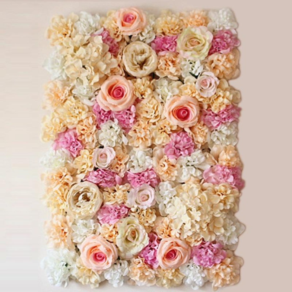 Blooming Rose Peony Hydrangea Artificial Encryption Flower DIY Wedding Wall Decoration Photo Background, Size: 60cm x 40cm