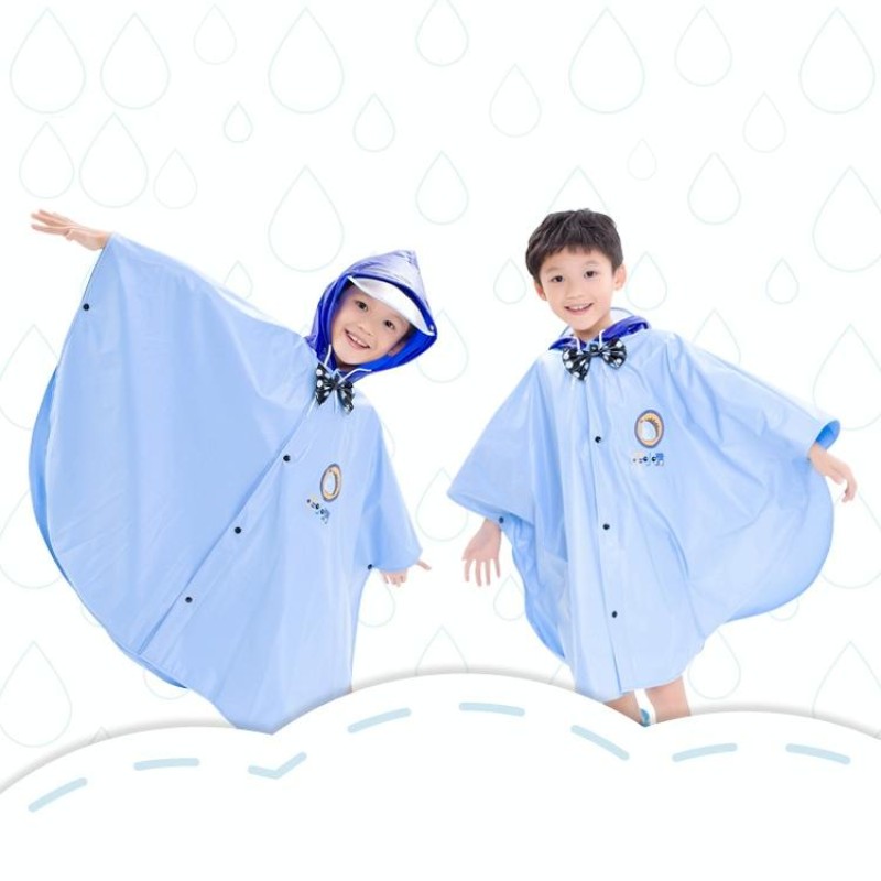 Age Above 3 Kids British Style Cartoon Reusable Cloak Raincoat Hoodies