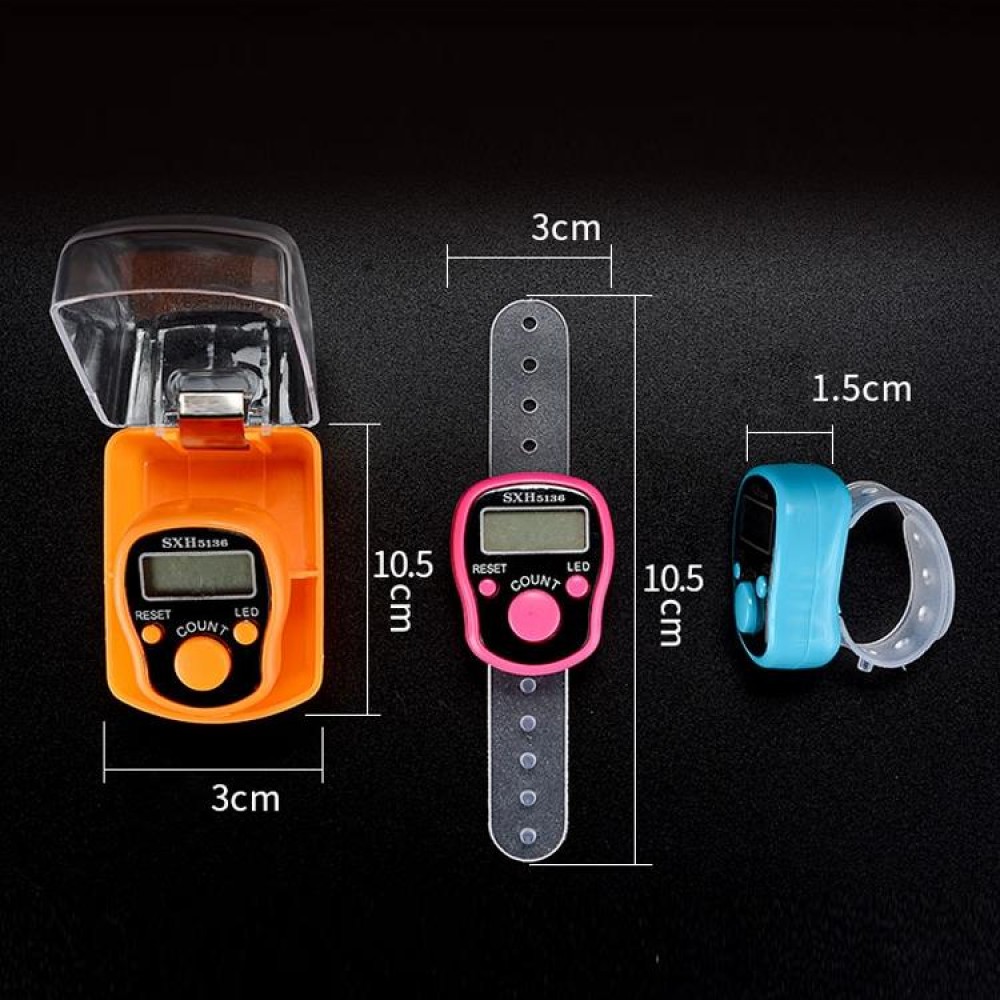 Multifunction Calorie Healthy Digital Electronic Pedometer Step Counter with Waist Clip, High Quality Ring Counter With LED Light, Electronic Finger Ring Counter, Random Color Delivery