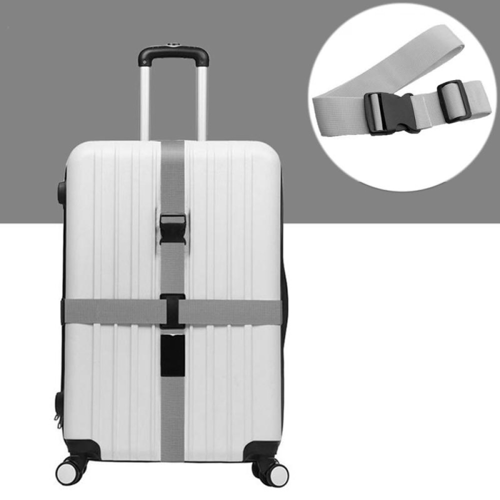 Cross Rainbow Elastic Telescopic Bag Bungee Luggage Packing Belt Travel Luggage Fixed Strap(Grey)