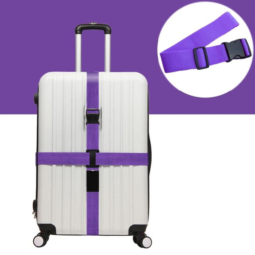 Cross Rainbow Elastic Telescopic Bag Bungee Luggage Packing Belt Travel Luggage Fixed Strap(Purple)