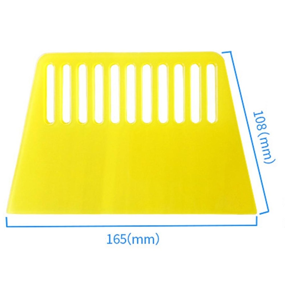 10 PCS Tendon Plastic Scraper For Wallpapering & Automotive Glass Foil & Paint Scraper Putty,Decorating Tools(Yellow)