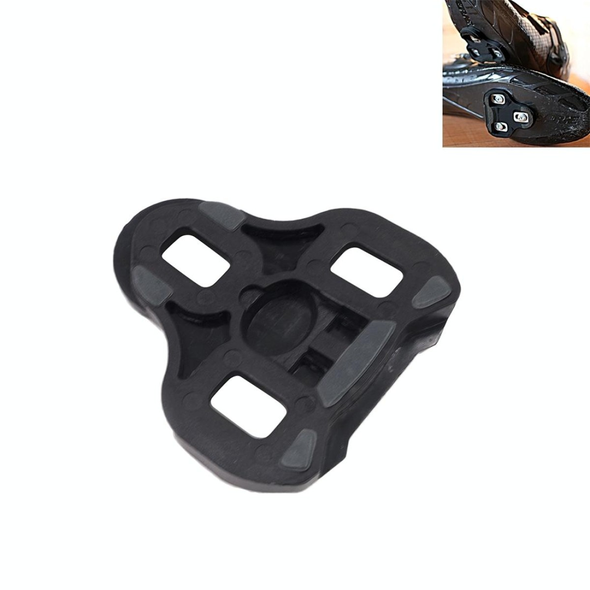 2 PCS RD3-C Road Bike Cleats 6 Degree Float Self-locking Cycling Pedal Cleat for LOOK KEO Road Cleats Fit Most Road Bicycle Shoes(Black)