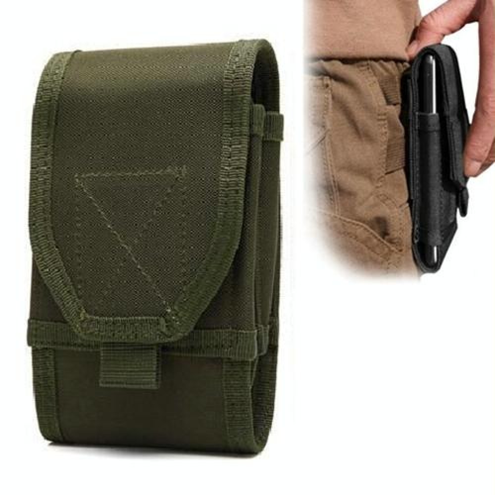 Stylish Multifunctional Outdoor Waist Bag Phone Camera Protective Case Card Pocket Wallet(Army Green)