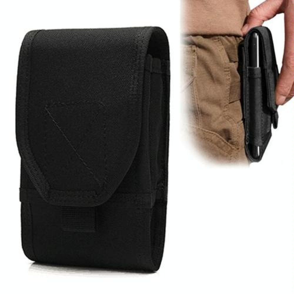 Stylish Multifunctional Outdoor Waist Bag Phone Camera Protective Case Card Pocket Wallet(Black)