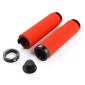 1 Pair AG36 Alloy Lock-Rings + Sponge Bicycle Handlebar Grip (Red)