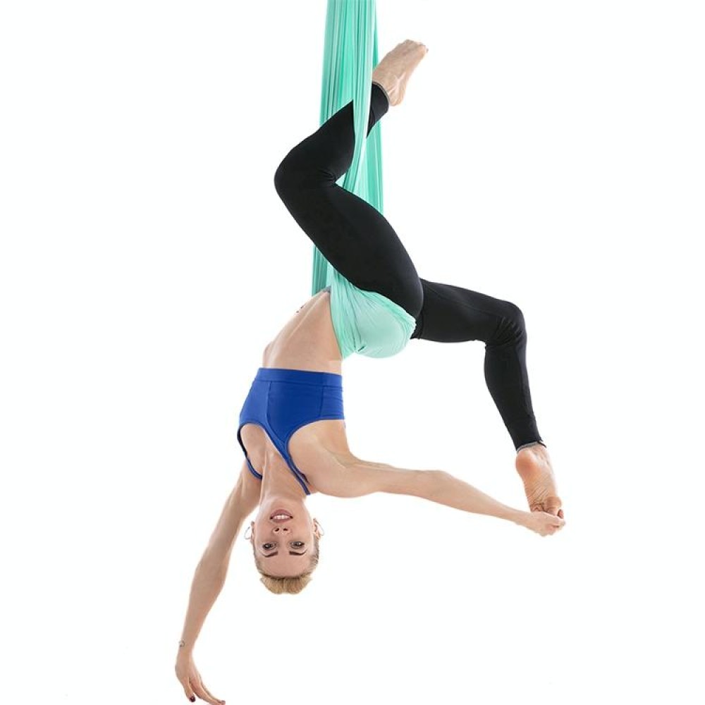 Household Handstand Elastic Stretching Rope Aerial Yoga Hammock Set(Green Light)