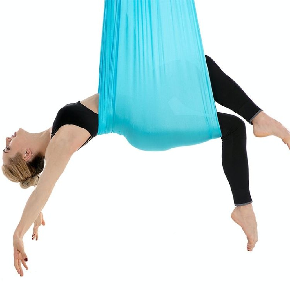 Household Handstand Elastic Stretching Rope Aerial Yoga Hammock Set(Sky Blue)
