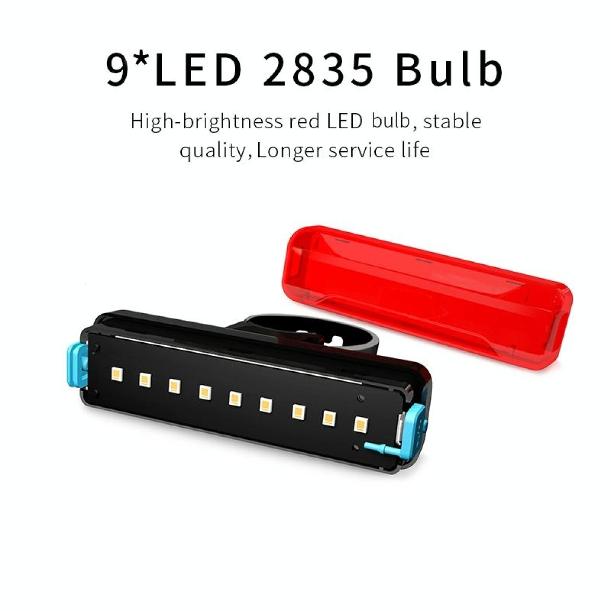 A02 Bicycle Taillight Bicycle Riding Motorcycle Electric Car LED Mountain Bike USB Charging Safety Warning Light (6 Hours, Color Box)
