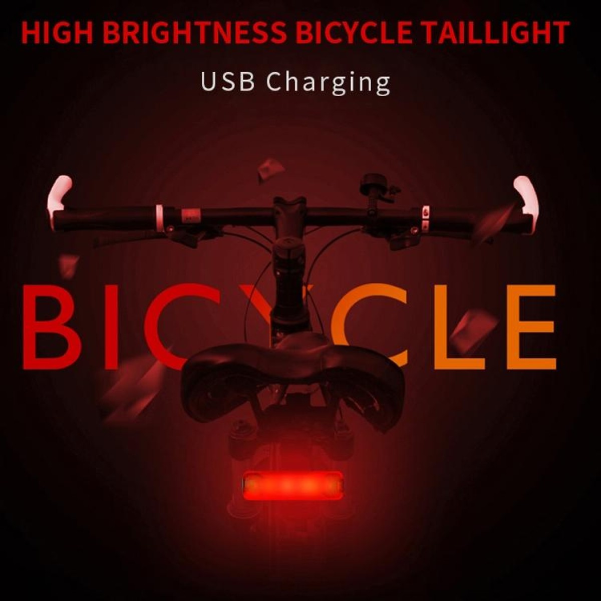 A02 Bicycle Taillight Bicycle Riding Motorcycle Electric Car LED Mountain Bike USB Charging Safety Warning Light (6 Hours, Color Box)
