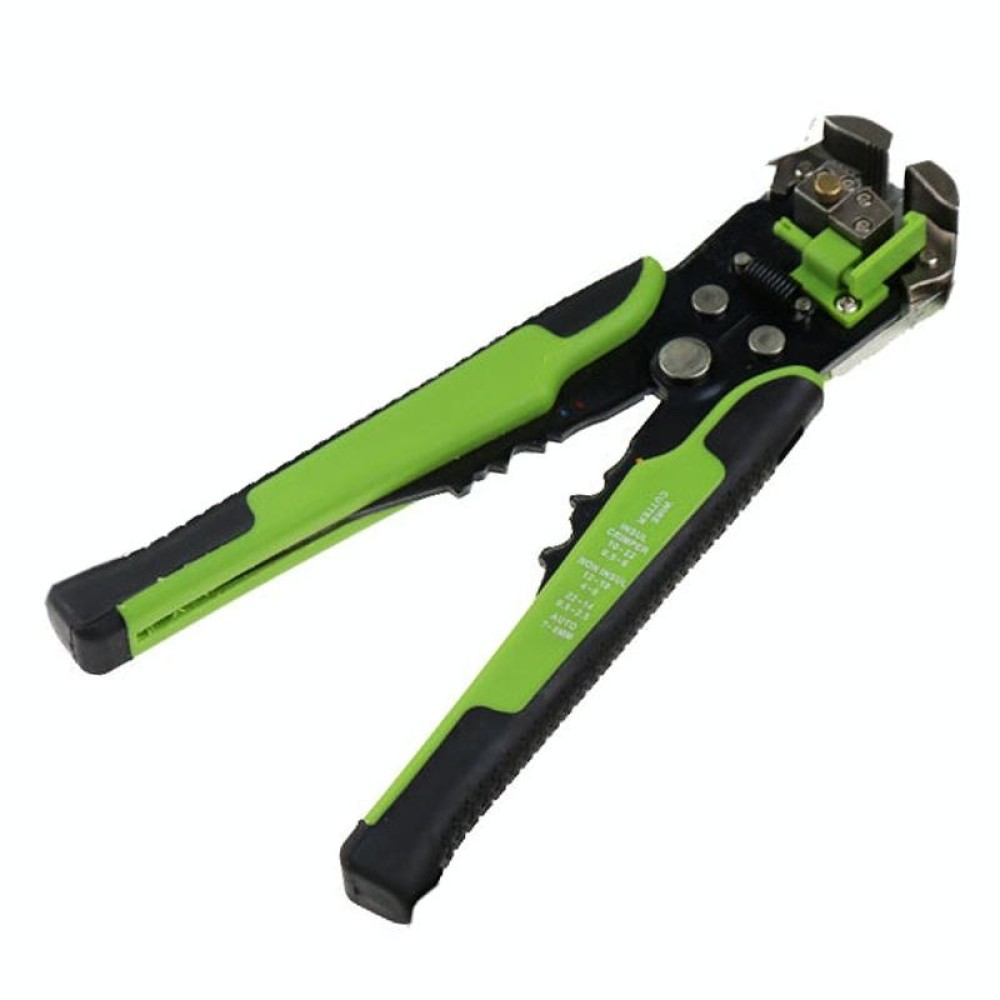 TK0742 0.5-6.0mm Multi-function Automatic Wire Stripper Line Clamp Press Dismantling Tool (Green)