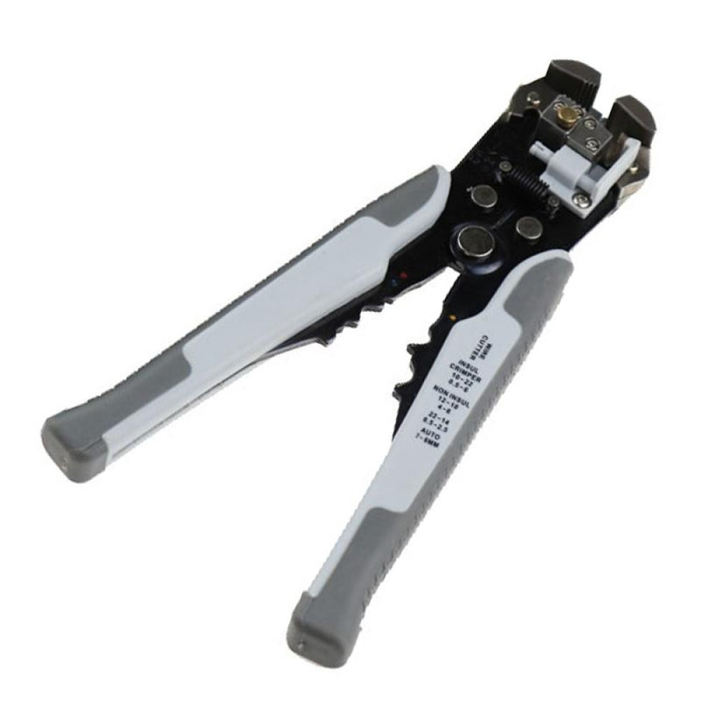 TK0742 0.5-6.0mm Multi-function Automatic Wire Stripper Line Clamp Press Dismantling Tool (Grey)