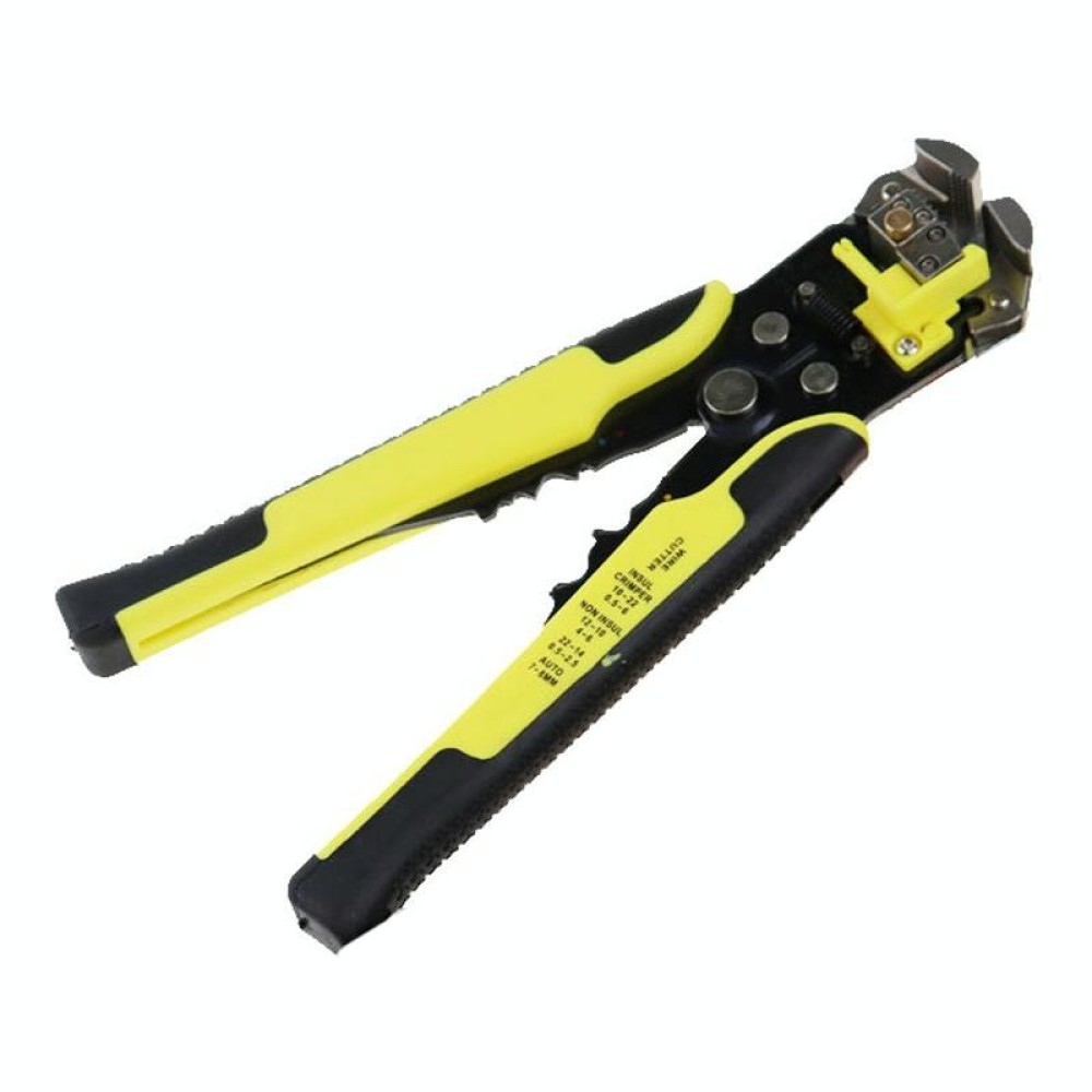 TK0742 0.5-6.0mm Multi-function Automatic Wire Stripper Line Clamp Press Dismantling Tool (Yellow)