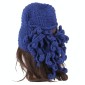 Amurleopard Unisex Barbarian Knit Beanie Octopus Tentacle Cap Winter Warm Face Mask Crochet Hat(Dark Blue)