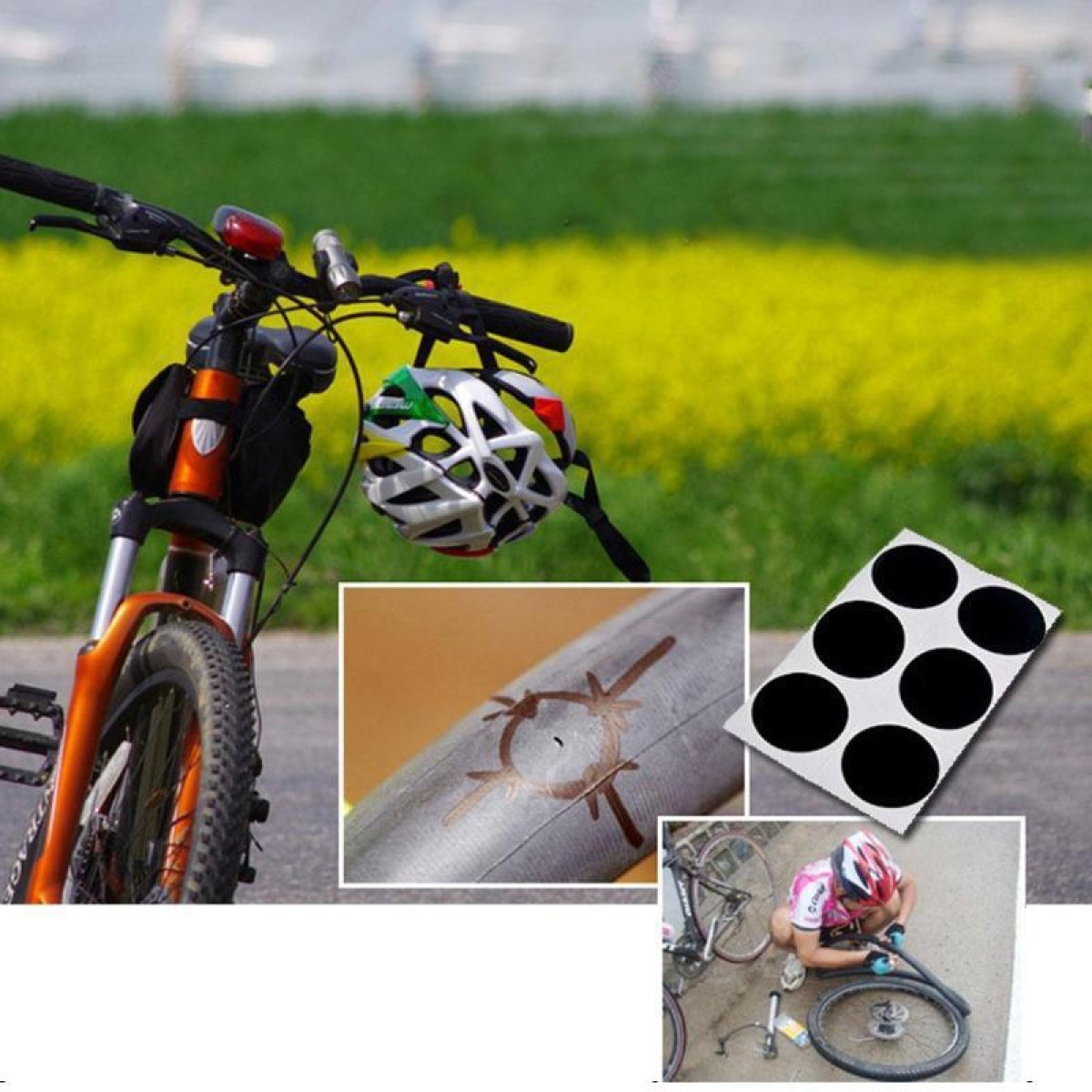 5 PCS Mountain Bike Puncture Glue-Free Tire Patch