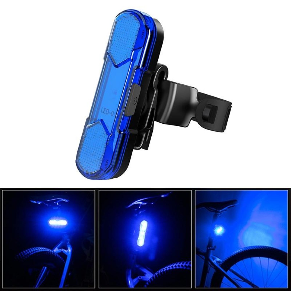 Bicycle USB Rechargeable Taillight LED Tail Lamp (Blue Light)