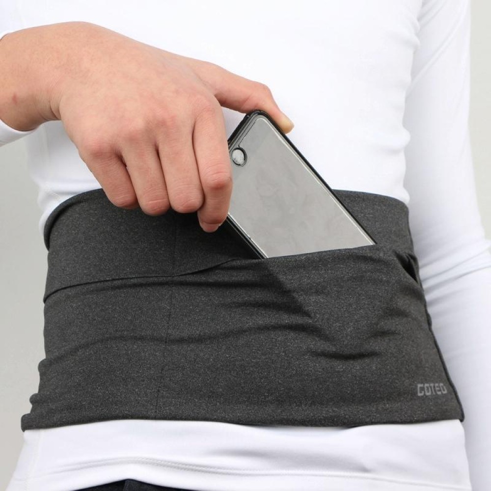 Personal Large-capacity Stretch Tablet Pockets Travel Anti-theft Bag Phone Bag,Size: L(Grey)