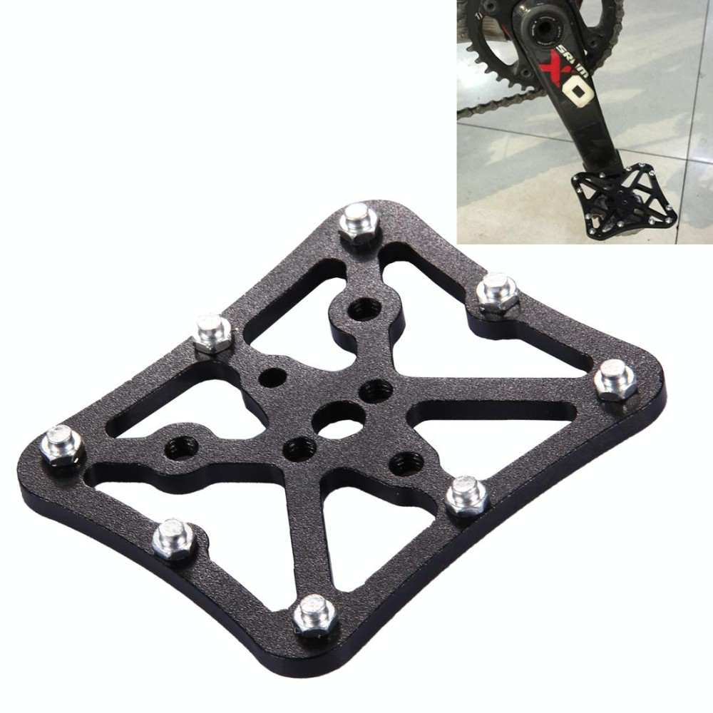 Single Road Bike Universal Clipless to Pedals Platform Adapter for Bike MTB, Size: Small(Black)